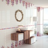 Настенная Monopole Vernissage Vernisage Blanco Brillo Bisel 10x30 в интерьере