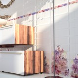 Настенная Monopole Vernissage Vernisage Blanco Brillo Bisel 10x30 в интерьере