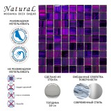 Стеклянная Natural Mosaic Art-deco dark Мозаика Стекло микс JP-307 чип 30х30 в интерьере