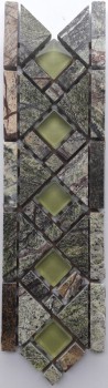 Бордюр из мрамора 75*250 Forest green L-5