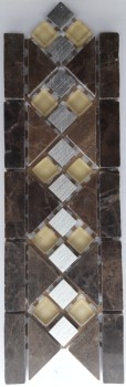 Бордюр из мрамора 85*250 Emperador Dark L-3