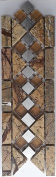 Бордюр из мрамора 85*250 Forest Brown L3