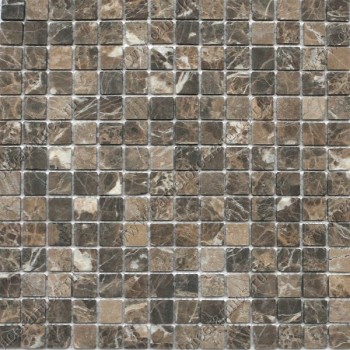 Мозаика каменная 305*305 мм 7-PFM, мрамор Dark Imperador матовый, чип 20*20