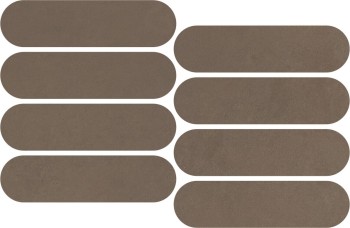 Impronta Italgraniti Nuances Marrone Mosaico Ovale Strideup 19.5х37