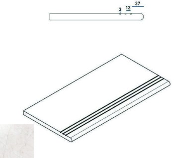 Ступени 620040000044 PURE GRADINO ROUND GRIP DX 30х60