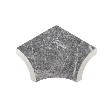 Керамогранит Планка радиальная внутренний угол Marble 441 Ceniza R9 33х42х50 Керамогранит Планка радиальная внутренний угол Marble 441 Ceniza R9 33х42х50