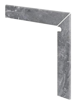 Ступени Плинтус для ступени ML правый Marble 441 Ceniza R9 596х596х11