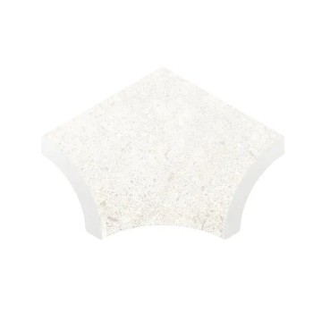 Керамогранит Планка радиальная внутренний угол Stone 531 White R9 77х77х110х10 Керамогранит Планка радиальная внутренний угол Stone 531 White R9 77х77х110х10