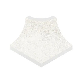 Керамогранит Плинтус радиальный внешний угол Stone 531 White R9 77х77х110х10