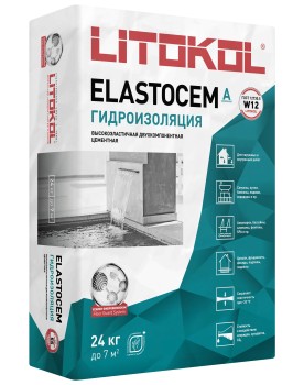 ELASTOCEM A — двухкомпонентная эластичная гидроизоляция, компонент A (24 кг)