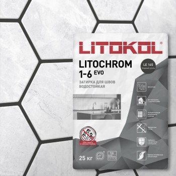 LITOCHROM 1-6 EVO LE.145 черный уголь (25 кг)