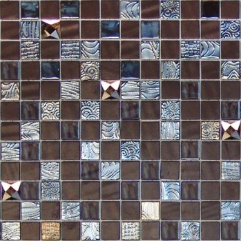 Onix Mystic Glass Agata Diamond Brown Malla Стекло Rev. 31,1x31,1