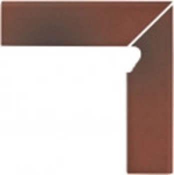 Opoczno Shadow red Cokol Schodowy Prawy 8x30