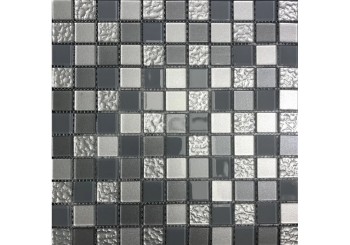 Orro mosaic SILVER NIGHT 29.5х29.5 серебряная, чип 25х25 квадратный