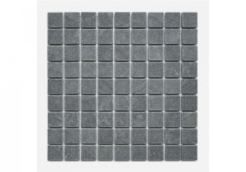 Мозаика Orro mosaic Мangolia Tum 30.5х30.5 графит / серая, чип 15х15 квадратный