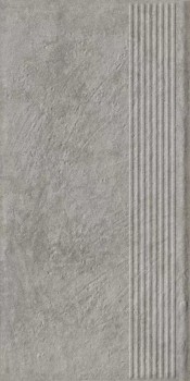 Клинкерная плитка Carrizo Grey Stopnica Prosta Struktura Mat 30х60