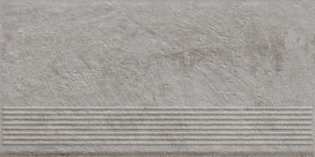 Клинкерная плитка Carrizo Grey Stopnica Prosta Struktura Mat B1a 30х60