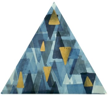 Petracers Triangolo Impressioni Oro Su Azzurro 17х17 Petracers Triangolo Impressioni Oro Su Azzurro 17х17