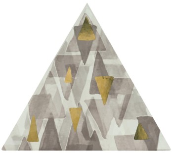 Petracers Triangolo Impressioni Oro Su Grigio 17х17 Petracers Triangolo Impressioni Oro Su Grigio 17х17