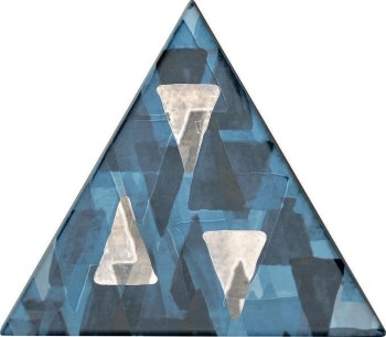 Petracers Triangolo Impressioni Platino Su Azzurro 17х17 Petracers Triangolo Impressioni Platino Su Azzurro 17х17