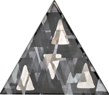 Petracers Triangolo Impressioni Platino Su Nero 17х17 Petracers Triangolo Impressioni Platino Su Nero 17х17