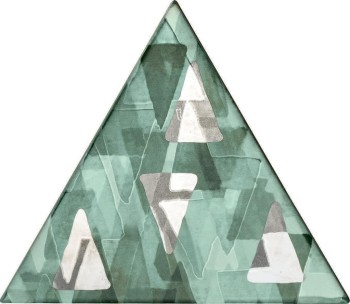 Petracers Triangolo Impressioni Platino Su Verde 17х17 Petracers Triangolo Impressioni Platino Su Verde 17х17