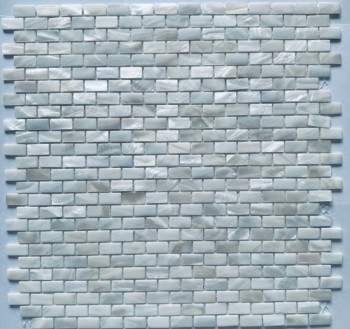 Мозаика из натурального перламутра Super White PIX768, чип 10*20 мм, сетка 290х300x2 мм