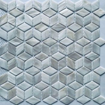 Мозаика из натурального перламутра Super White PIX770, чип 25*40 мм, сетка 292х278x2 мм
