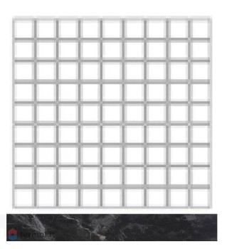 Seranit Bruno Perla Mosaic Чип3,5 3,5 Black Full Lappato 29x29
