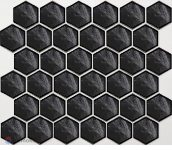 Seranit Bruno Perla Mosaic Hexagon Black 245x280 Full Lappato