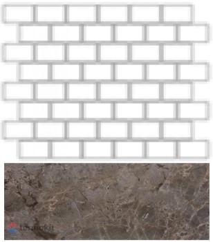 Seranit Gusto Mosaic Brick 3D Taupe-Grey Lappato/Full Lappato 30x79,5