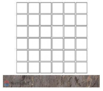 Seranit Gusto Mosaic Чип5 5 Taupe-Grey Lappato 30x30