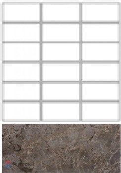 Seranit Gusto Mosaic Grid Чип 10 3,5 Taupe-Grey Lappato 30x30