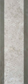 Serra Incanto 572 Floral Decor Grey Glossy 30x90 Serra Incanto 572 Floral Decor Grey Glossy 30x90