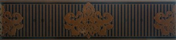 Serra Lush (Fancy) Damasco Listello Black Glossy 7x30 Serra Lush (Fancy) Damasco Listello Black Glossy 7x30