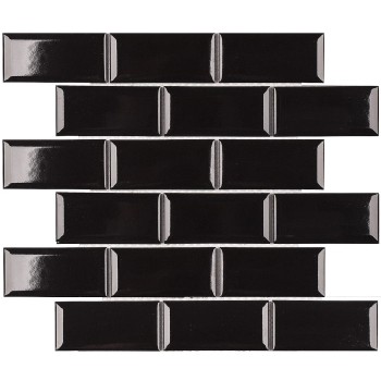 Мозаика Star Mosaic AM84445 / С0003968 Metro Black 28.8х29.4, чип 45х95 мм прямоугольный