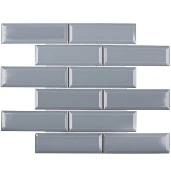 Мозаика Star Mosaic KM41843 / С0003970 Metro Bluish-Grey 28.7х29.5 серо-голубая, чип 45х145 мм прямоугольный