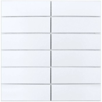 Мозаика Star Mosaic V-VW56000 / С0004010 White Matt 30х30, чип 47х147 мм прямоугольный