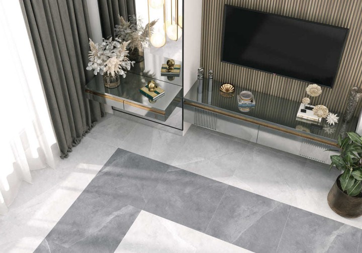 Матовый Керамогранит Alma Ceramica Basalto 57x57 Темно-Серый — фото 2