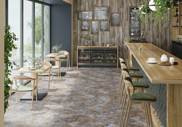 Матовый Керамогранит Alma Ceramica Indastrio 57x57 Коричневый — фото 3