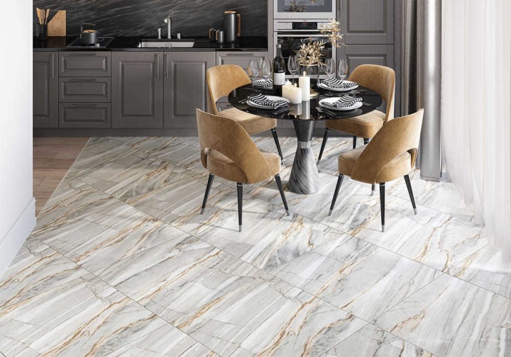 Напольная Керамогранит Alma Ceramica Selection 57x57 Бежевый — фото 3