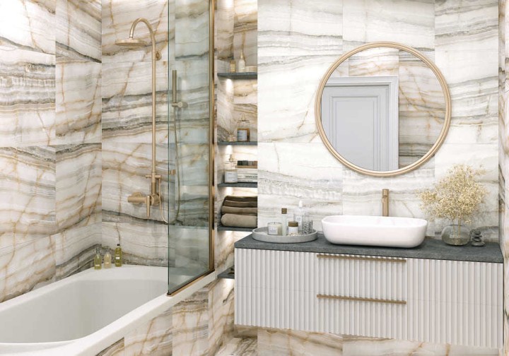 Напольная Керамогранит Alma Ceramica Smeraldo 57x57 Бежевый — фото 2