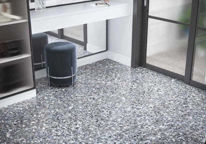 Напольная Керамогранит Alma Ceramica Terrazzo 57x57 Серый — фото 2