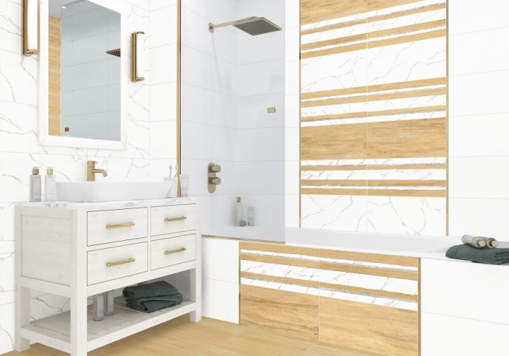 Напольная AltaCera Bayron Плитка WT9ELT00 Elemento Bianco Carrara 250х500*9 — фото 10