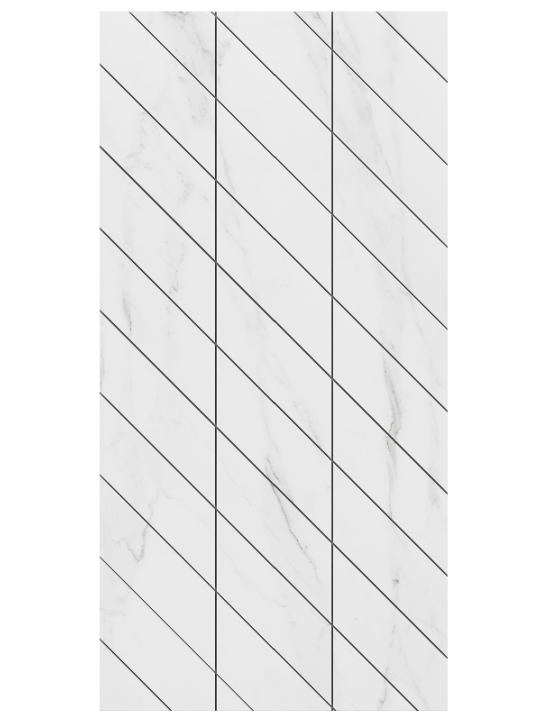 Керамическая Ametis Supreme Фальшмозаика SM01 Corner 30x60x10 полированная. (левый) белая