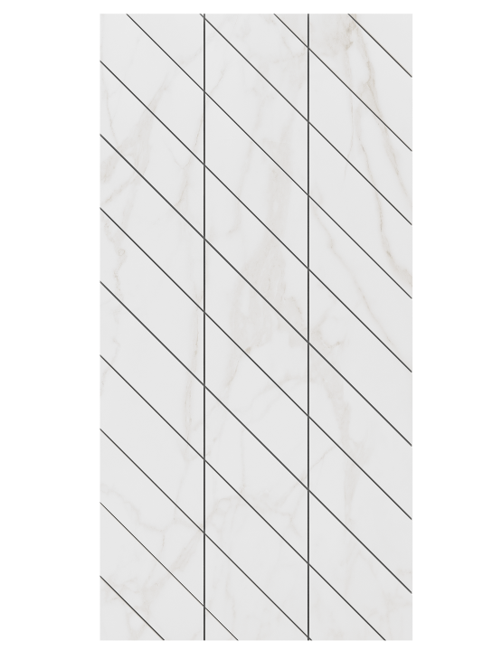 Керамическая Ametis Supreme Фальшмозаика SM02 Corner 30x60x10 полированная. (левый) бежевая