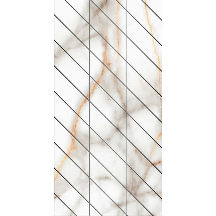 Керамическая Ametis Supreme Фальшмозаика SM03 Corner 29,8x59,8x10 матовая (левый) белая