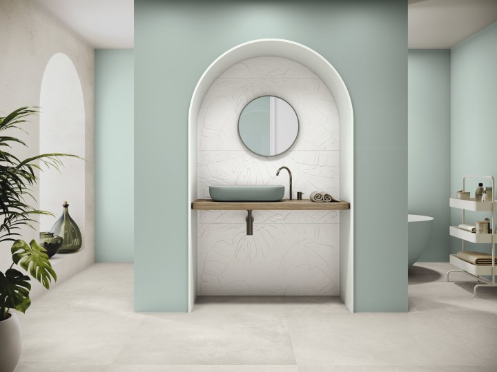 Настенная APE Ceramica Плитка Ape A041896 Bellagio Bianco Rect Panel 60х120 — фото 19