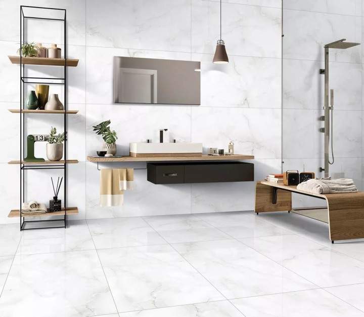 Arcadia Ceramica Керамогранит FP1020-A Anty Sky Grey 60х120 Fp серый полированный под мрамор — фото 2