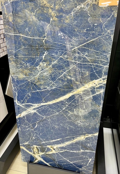 Arcadia Ceramica Керамогранит HG2004-A Empress Blue 60х120 серо-коричнево-синий полированный под мрамор, 4 принта — фото 3